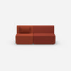Modular sofa without armrests from the front