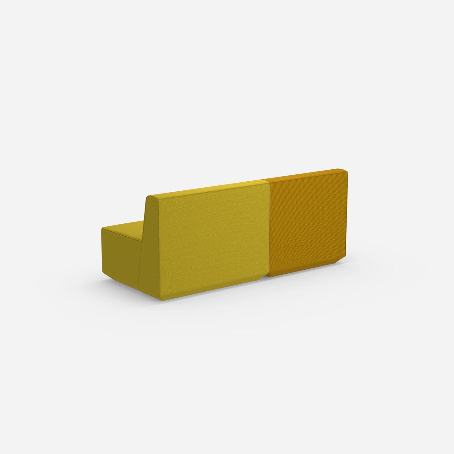 Modular sofa without armrests from behind