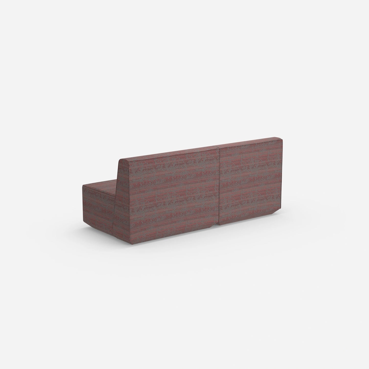 Modular sofa without armrests from behind