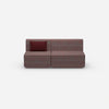 Modular sofa without armrests from the front