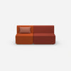 Modular sofa without armrests from the front
