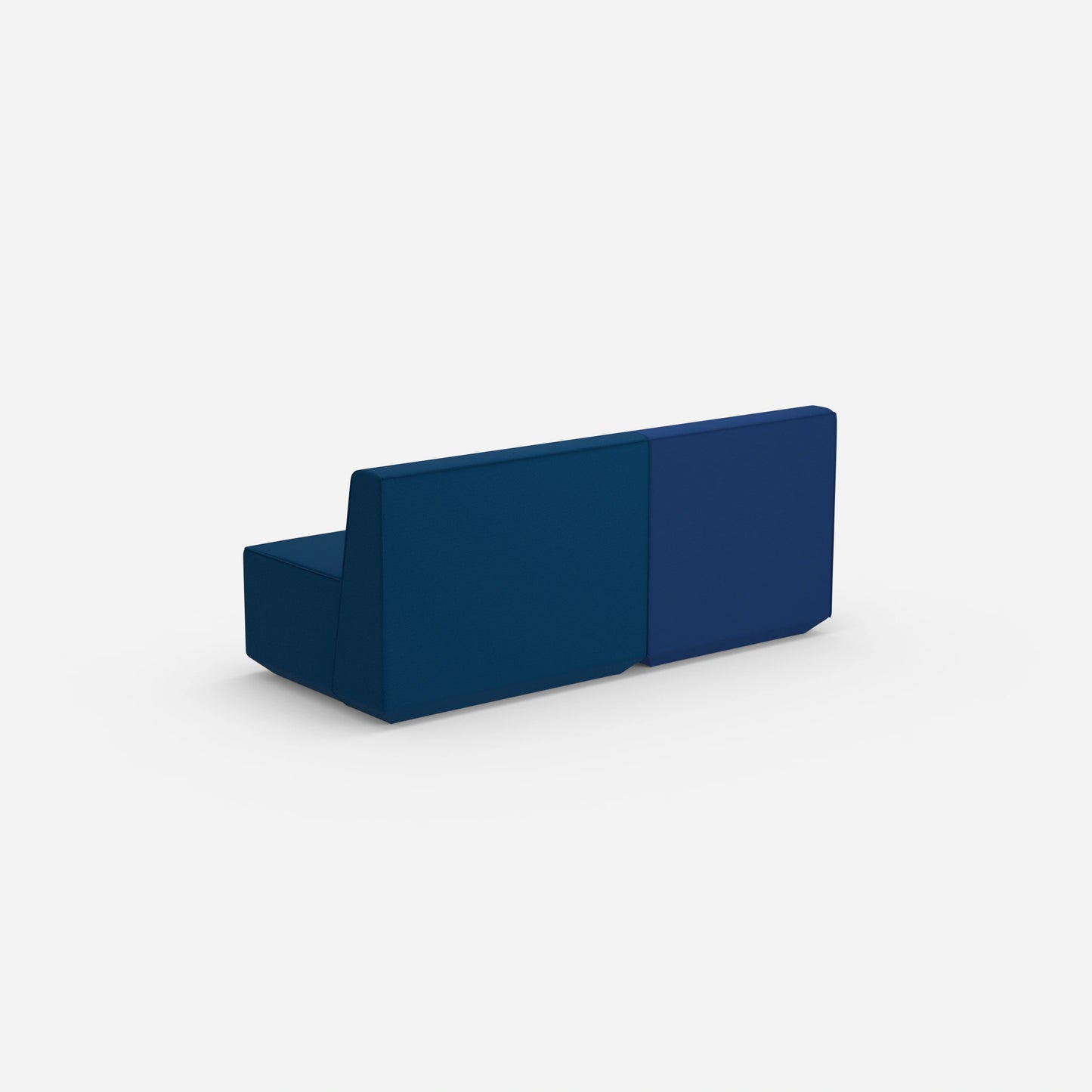 Modular sofa without armrests from behind