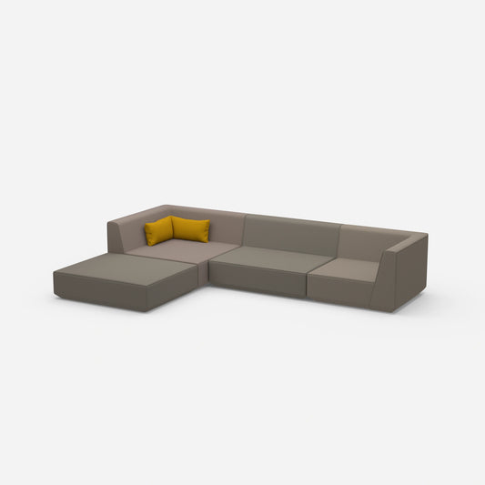 Modular sofa for sleeping from the side