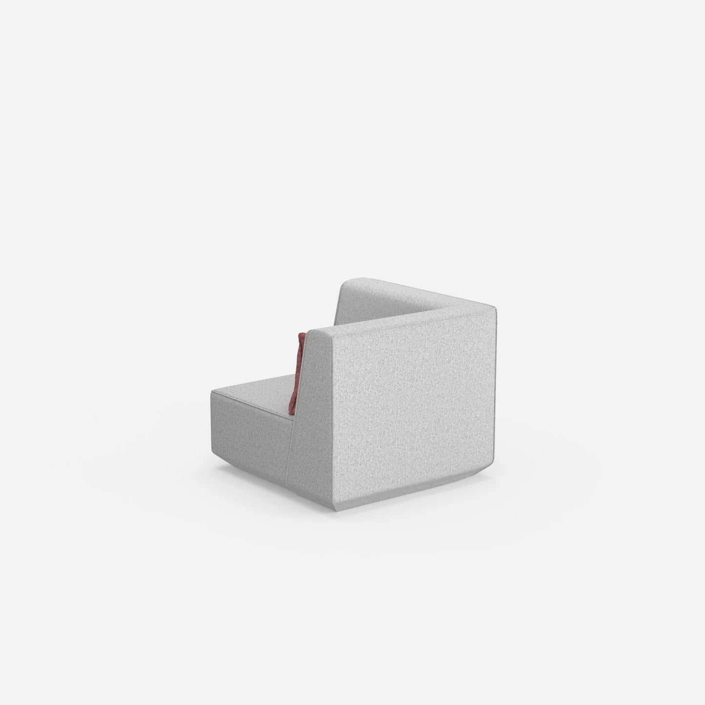 Low armchair from behind