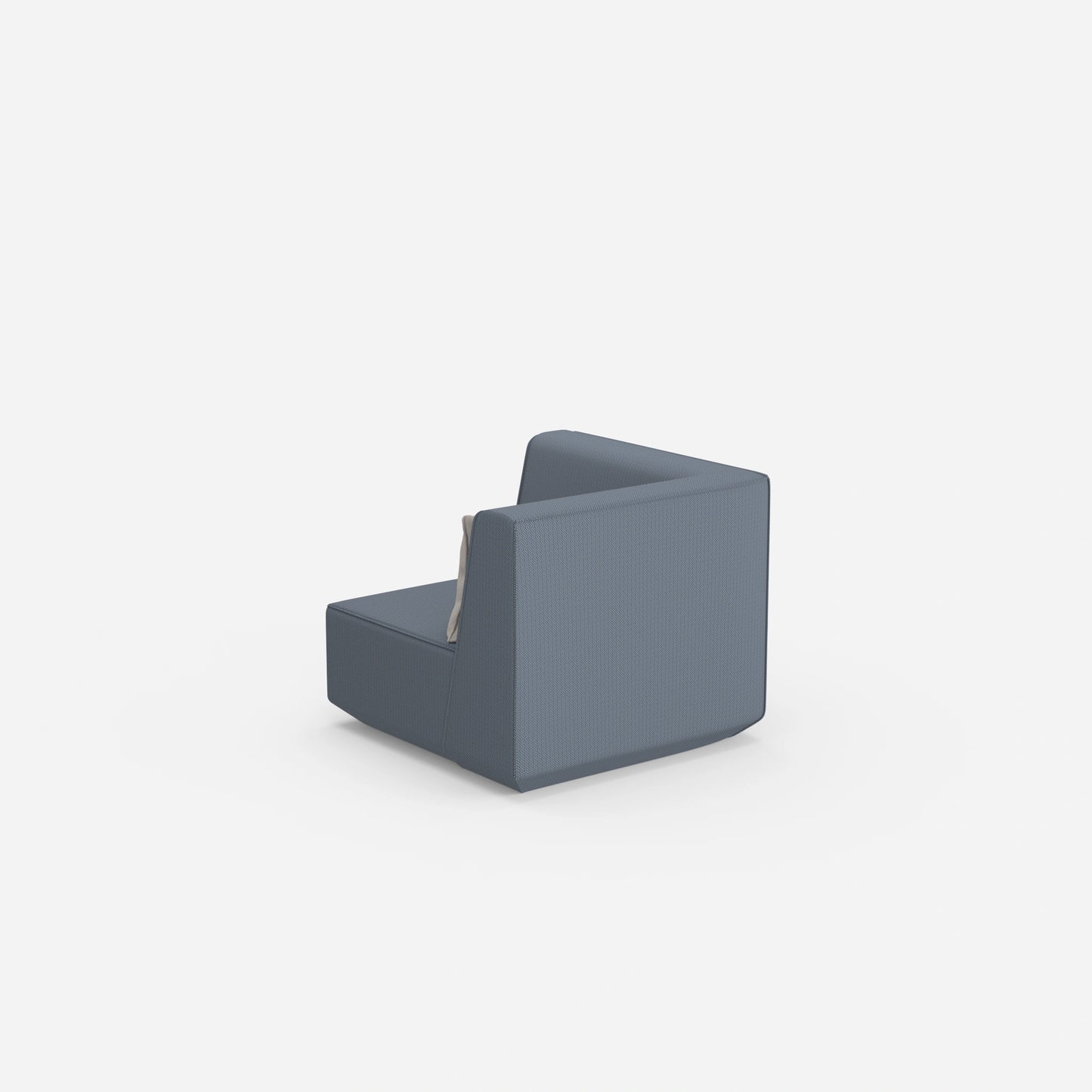 Low armchair from behind