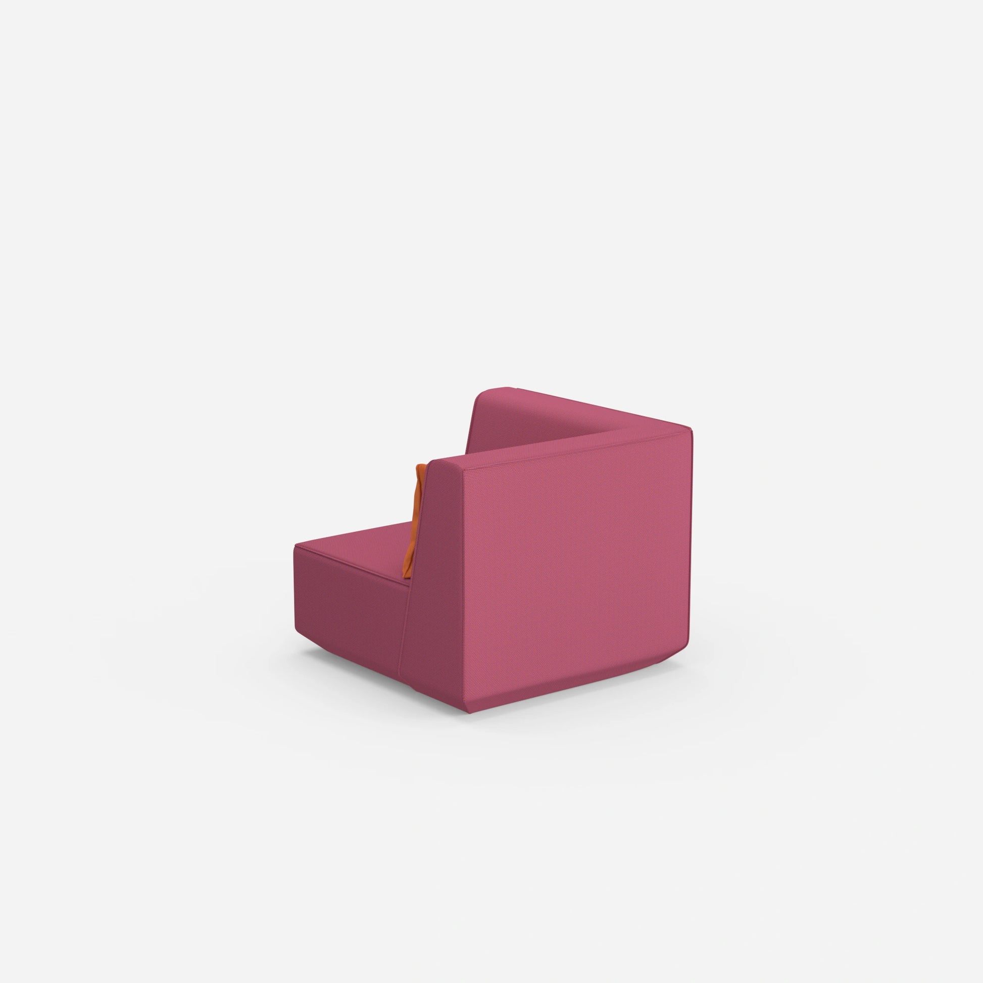 Low armchair from behind