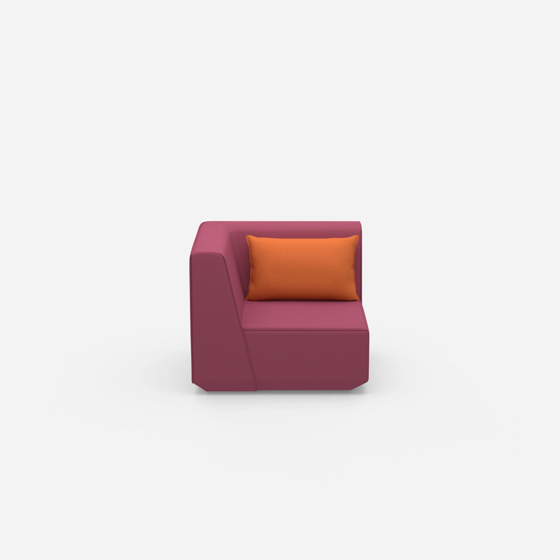Low armchair from the front