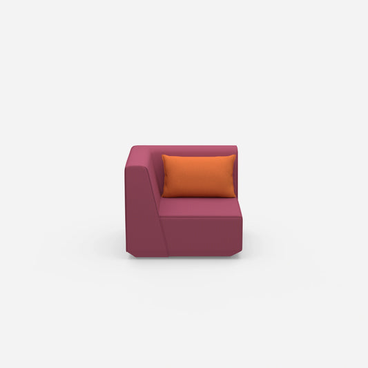 Low armchair from the front