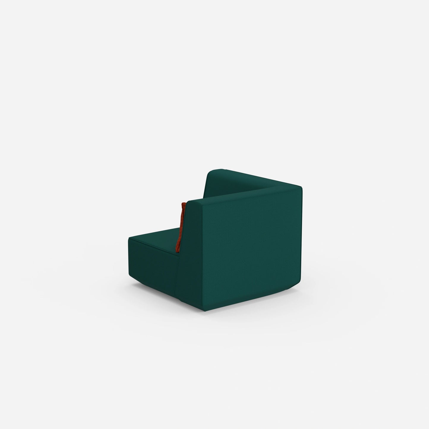 Low armchair from behind