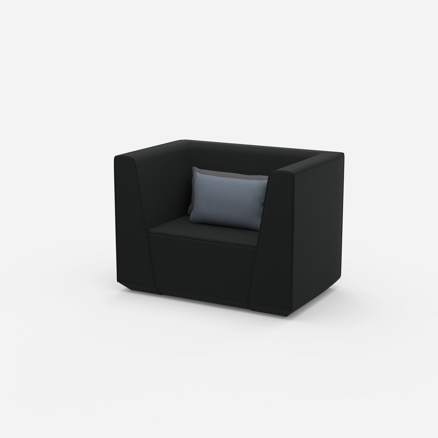 Upholstered armchair from the side