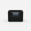Upholstered armchair from the front