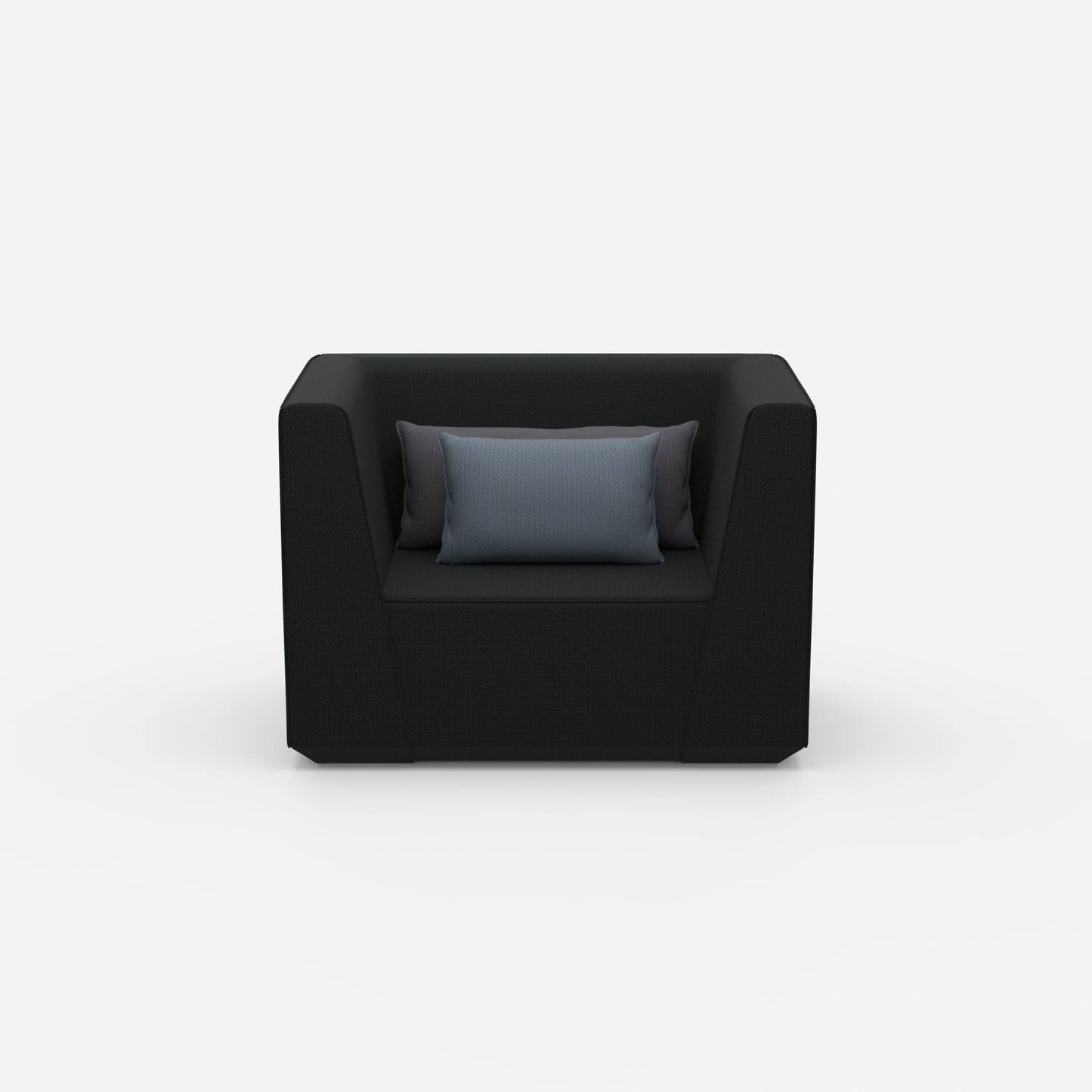 Upholstered armchair from the front