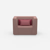 Upholstered armchair from the front
