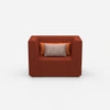 Upholstered armchair from the front