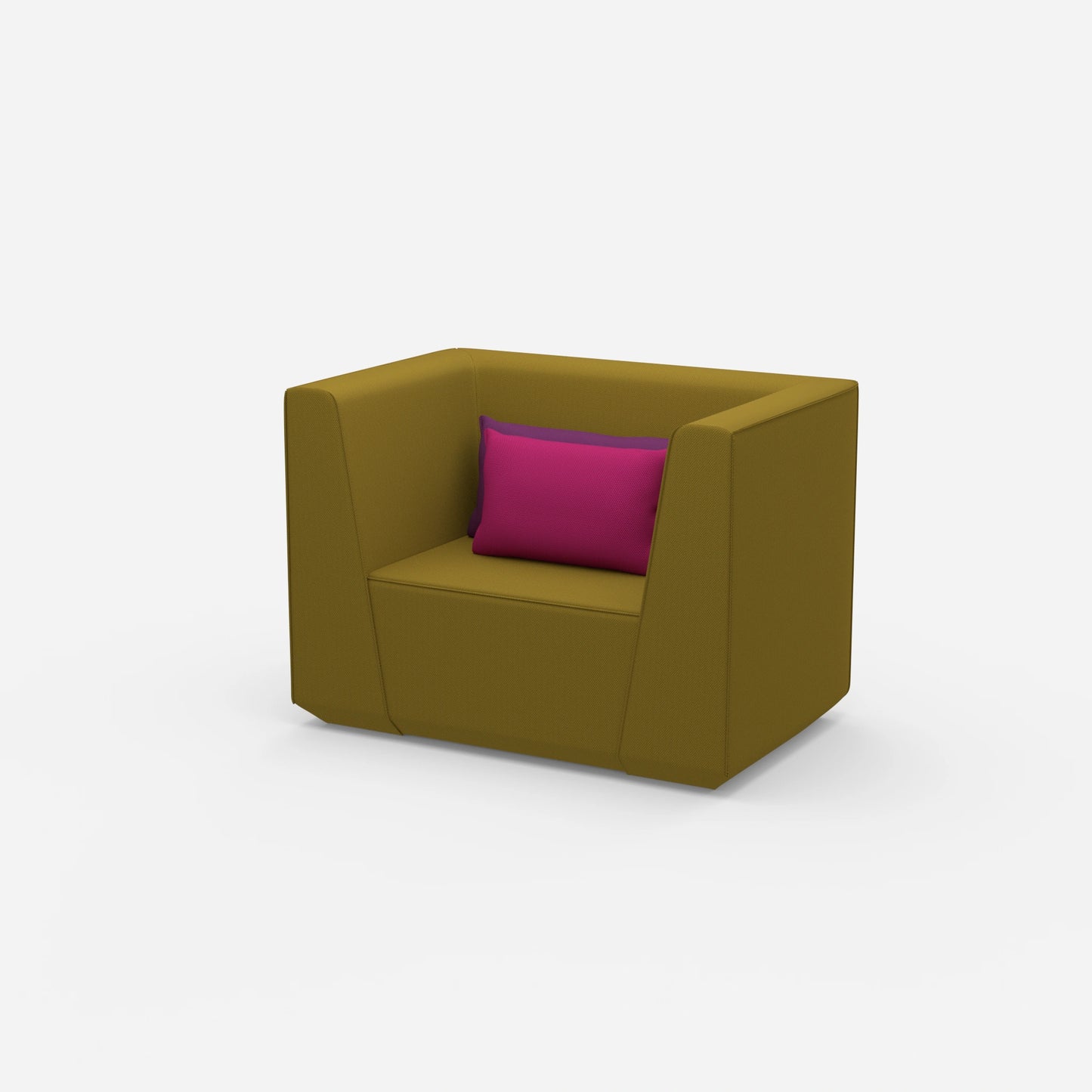 Upholstered armchair from the side
