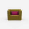 Upholstered armchair from the front