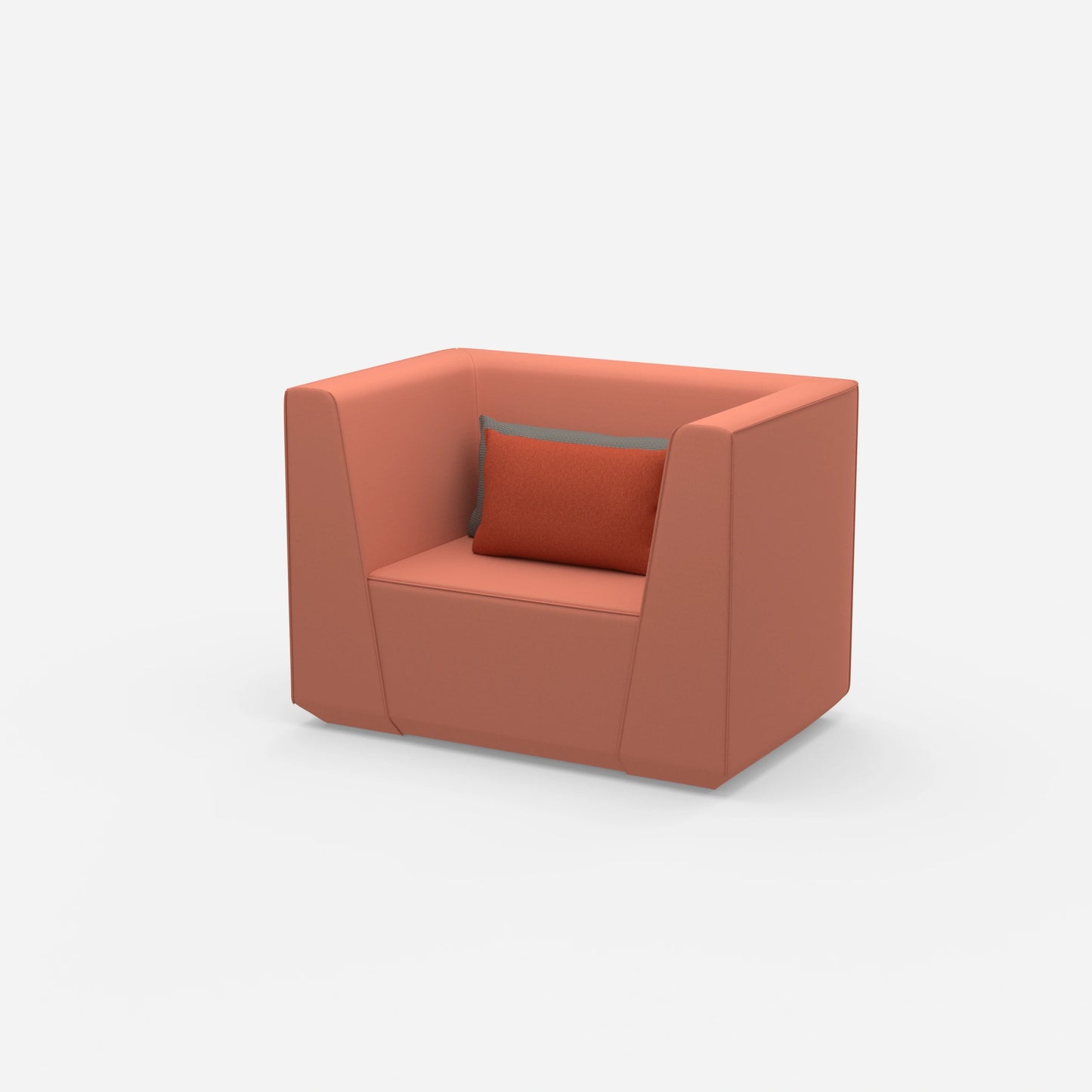 Upholstered armchair from the side
