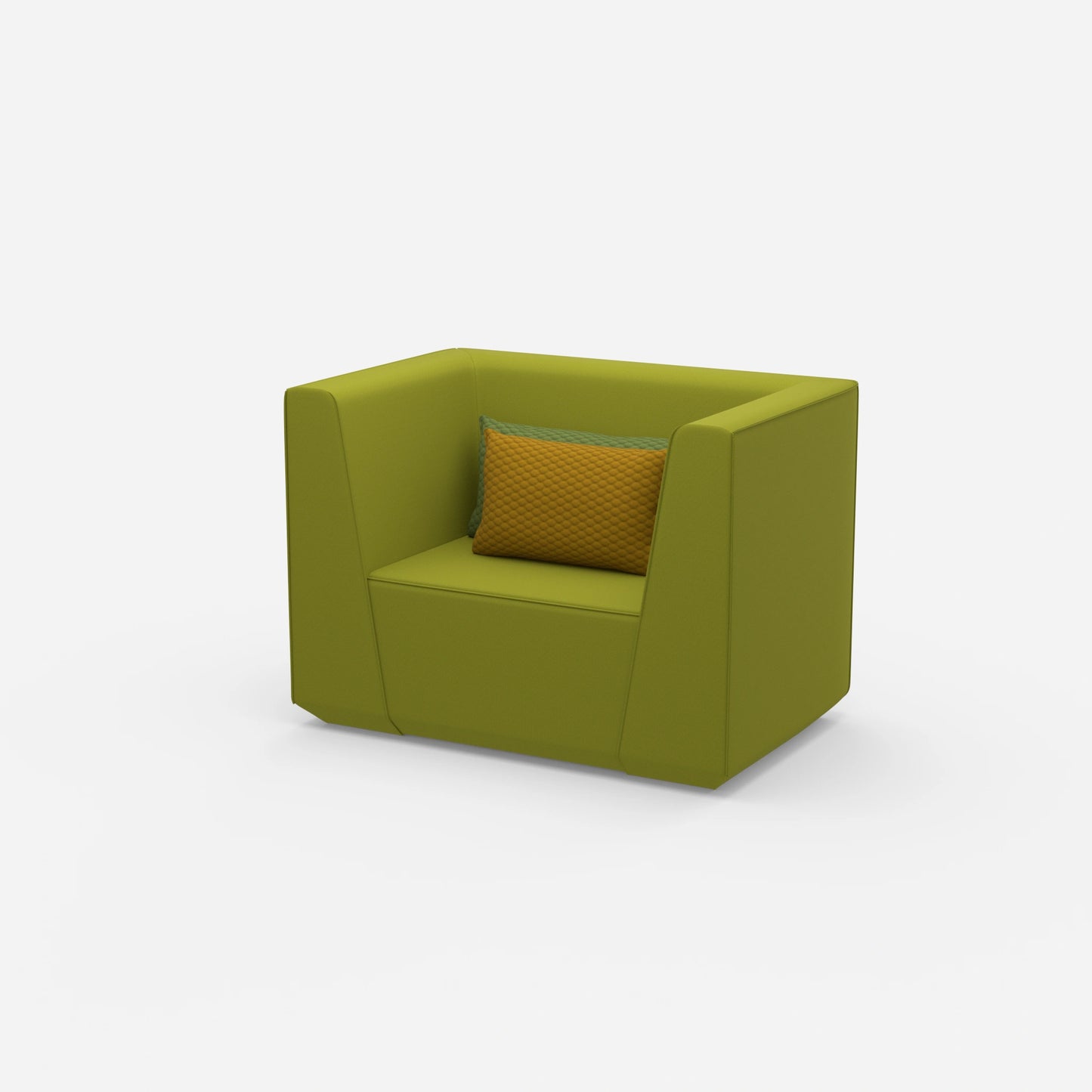 Upholstered armchair from the side
