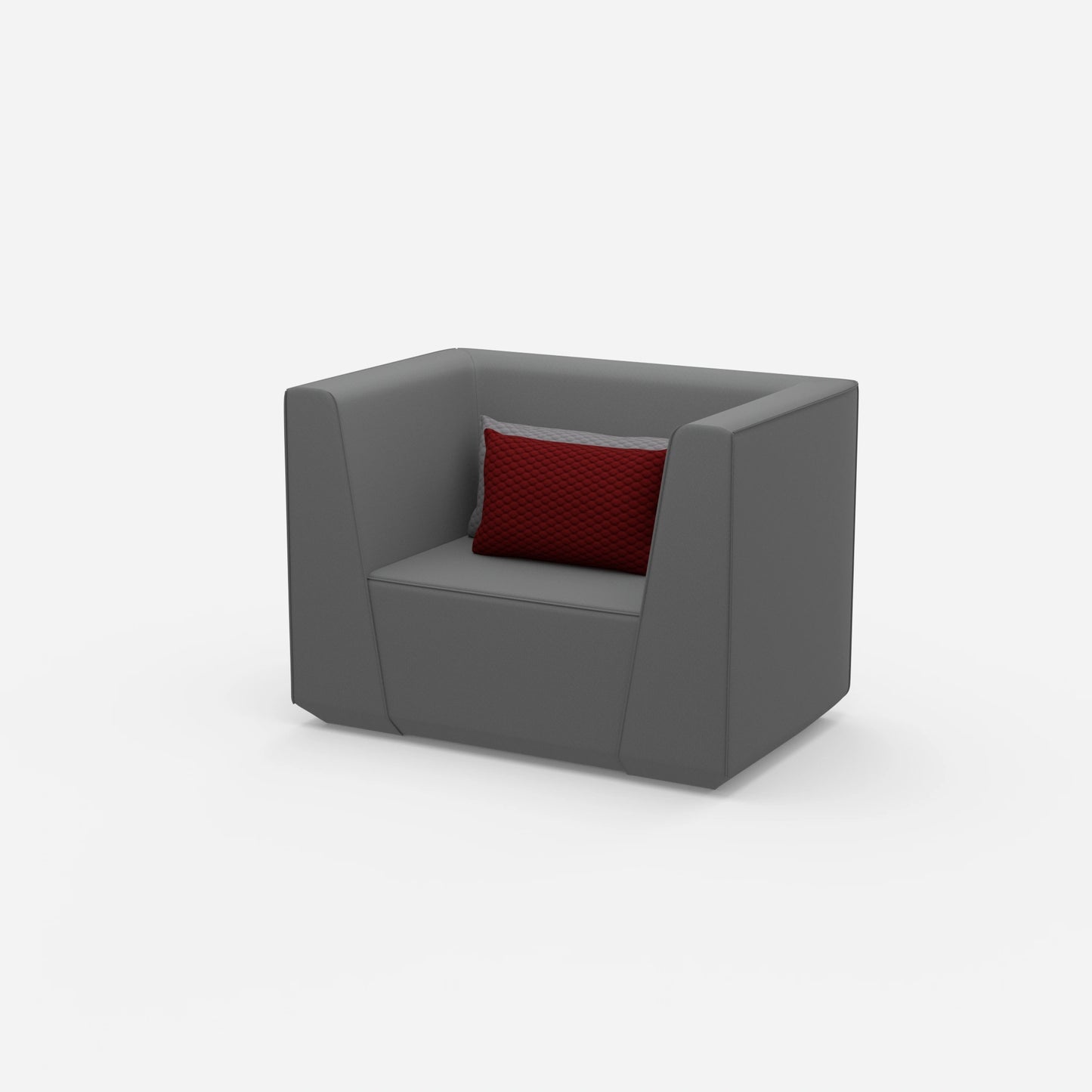 Upholstered armchair from the side