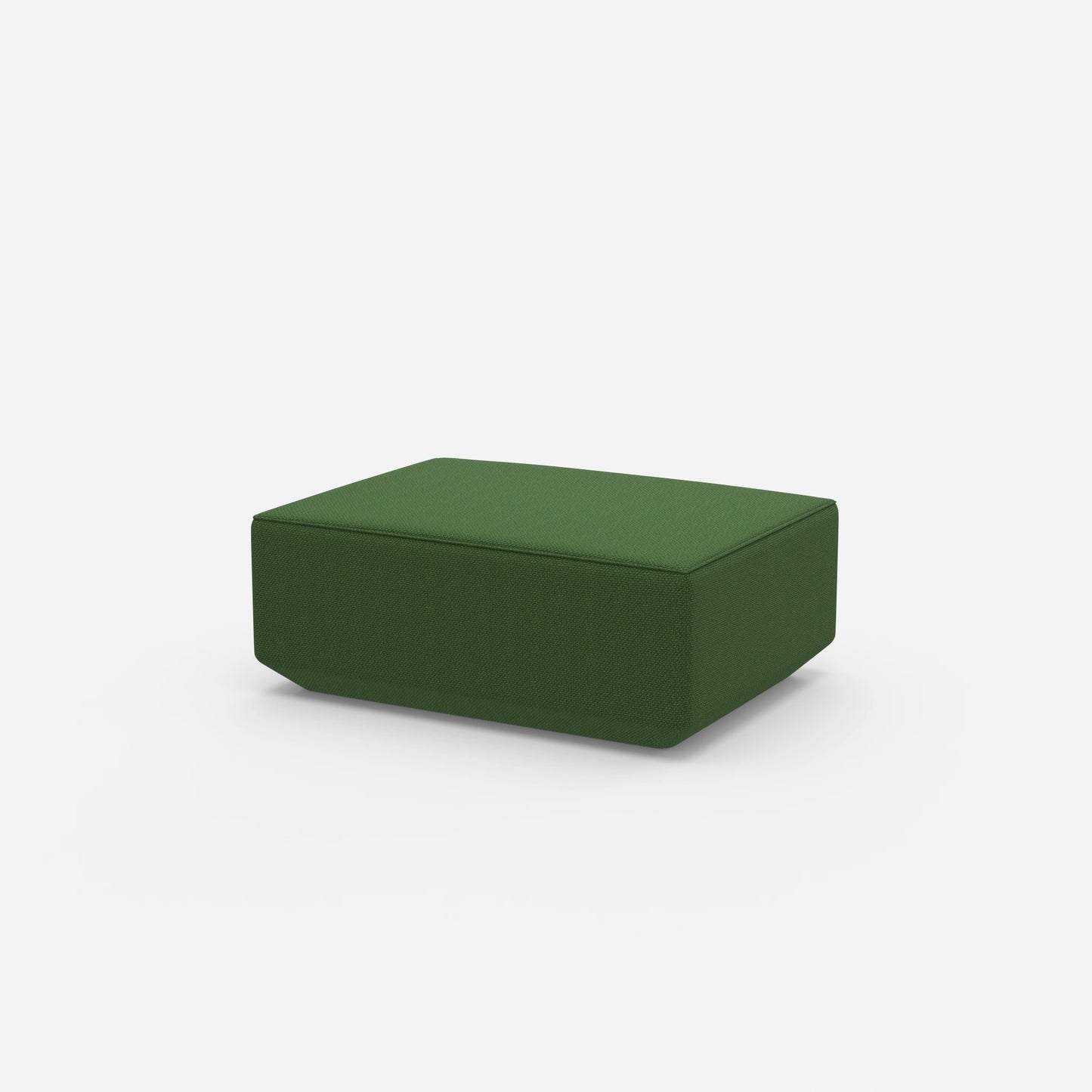 Pouf in green from the side