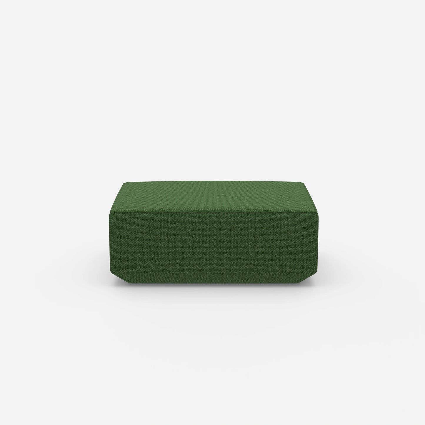 Pouf in green from the front