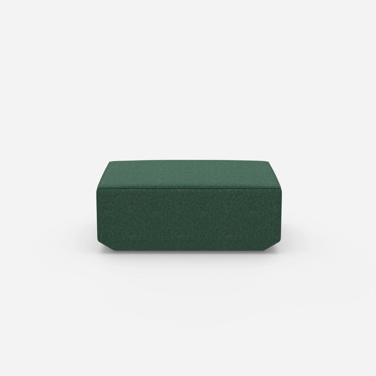 Pouf in green from the front