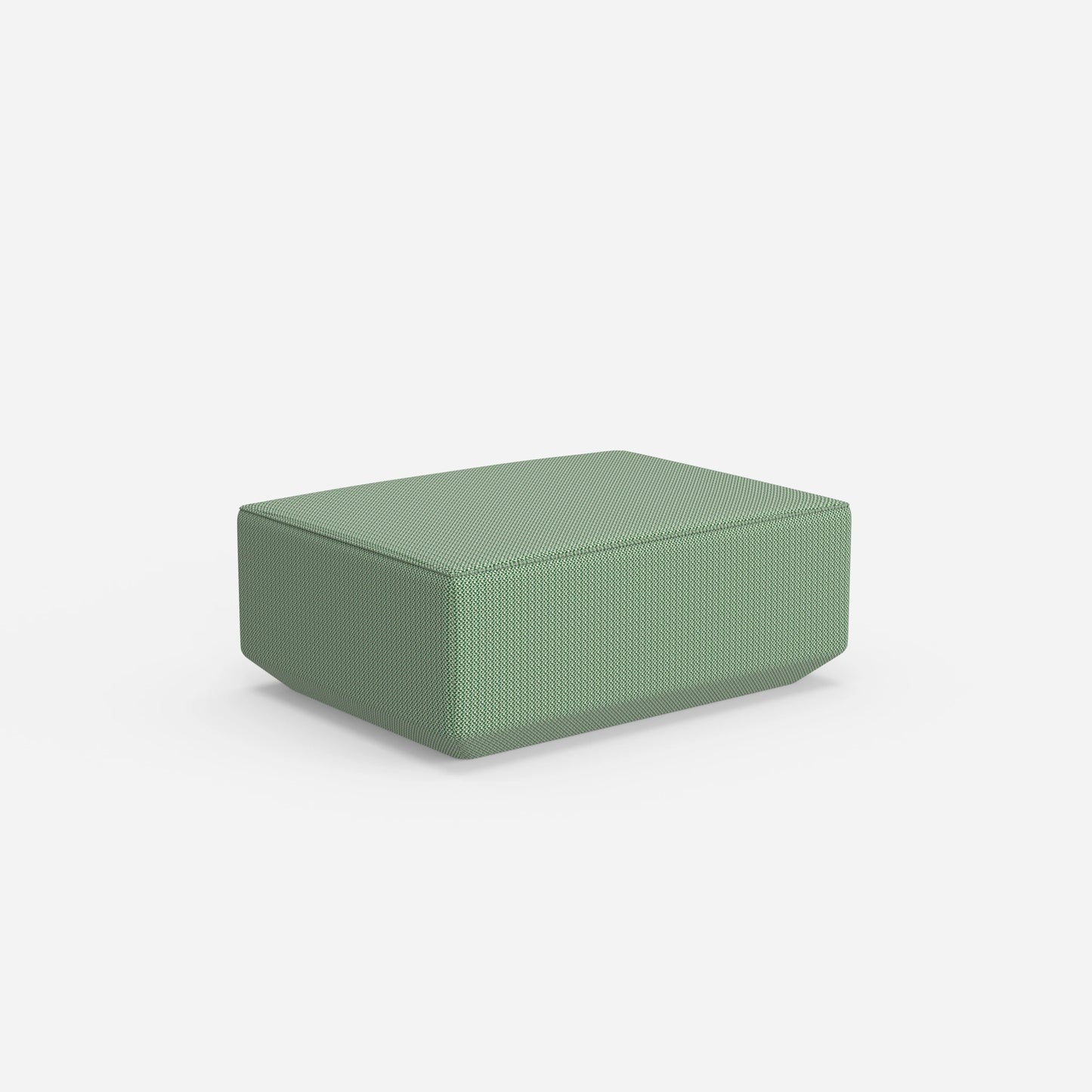 Pouf in green from behind