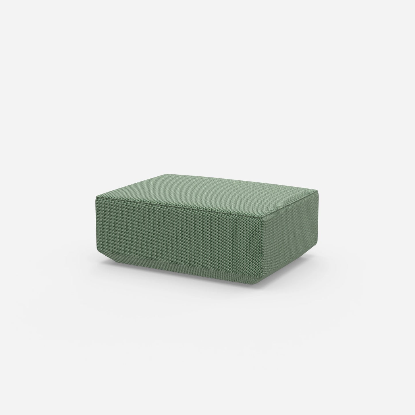Pouf in green from the side