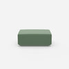 Pouf in green from the front