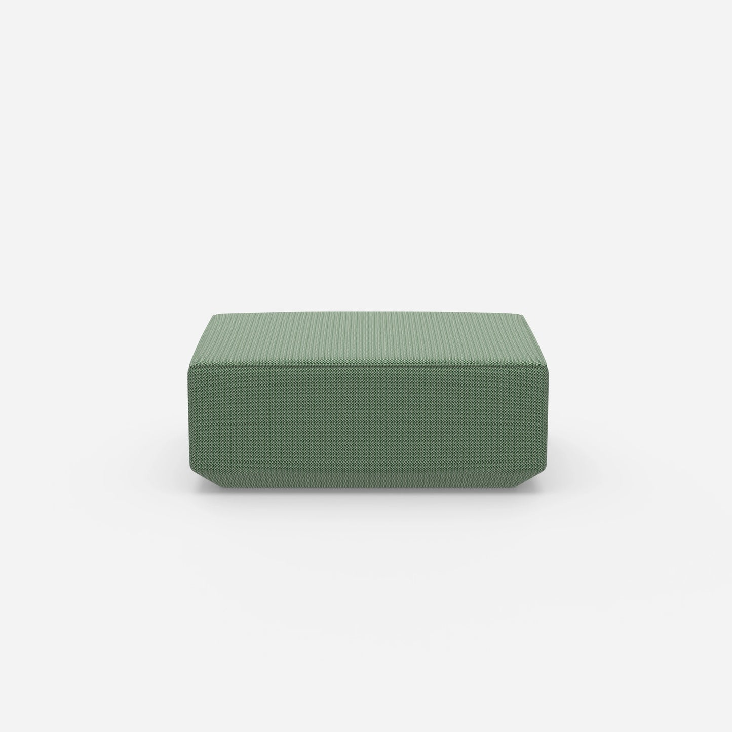 Pouf in green from the front