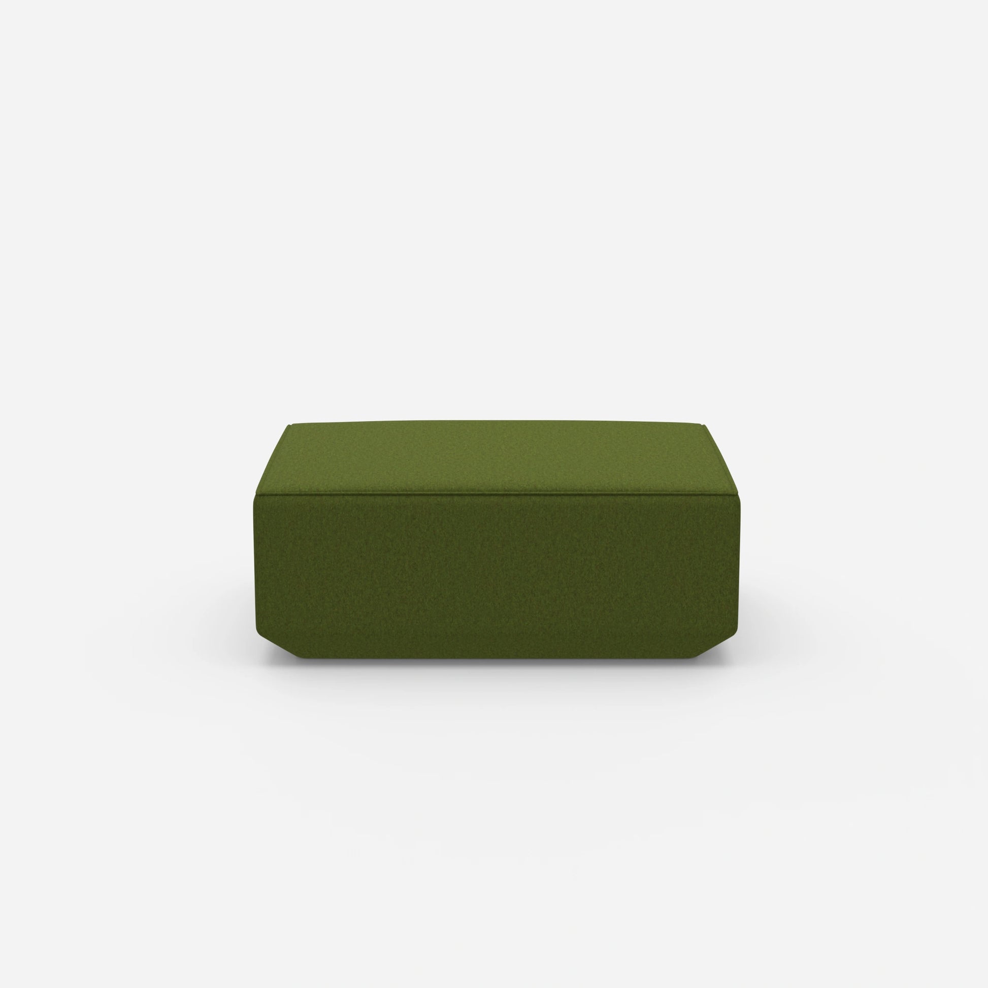Pouf in green from the front