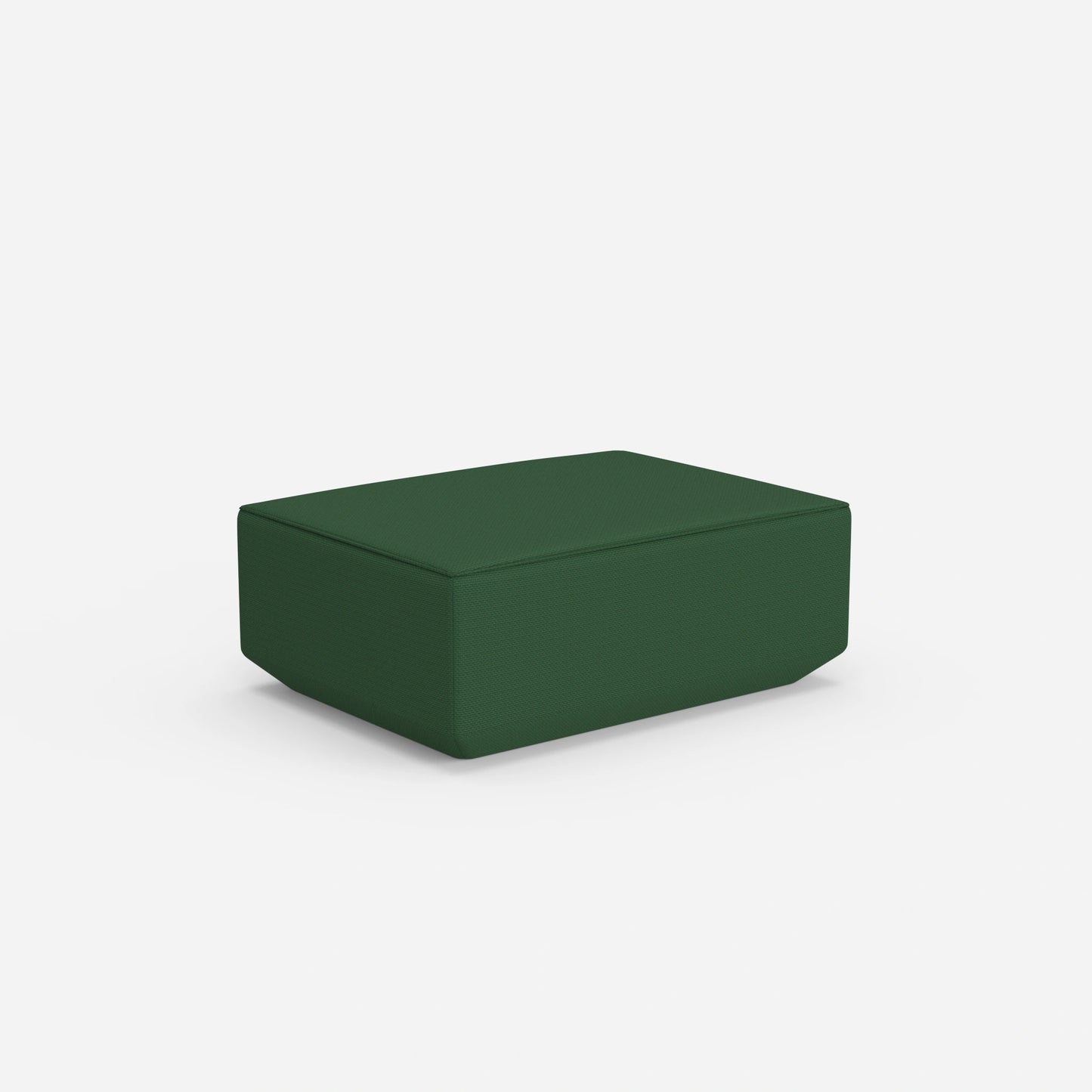 Pouf in green from behind