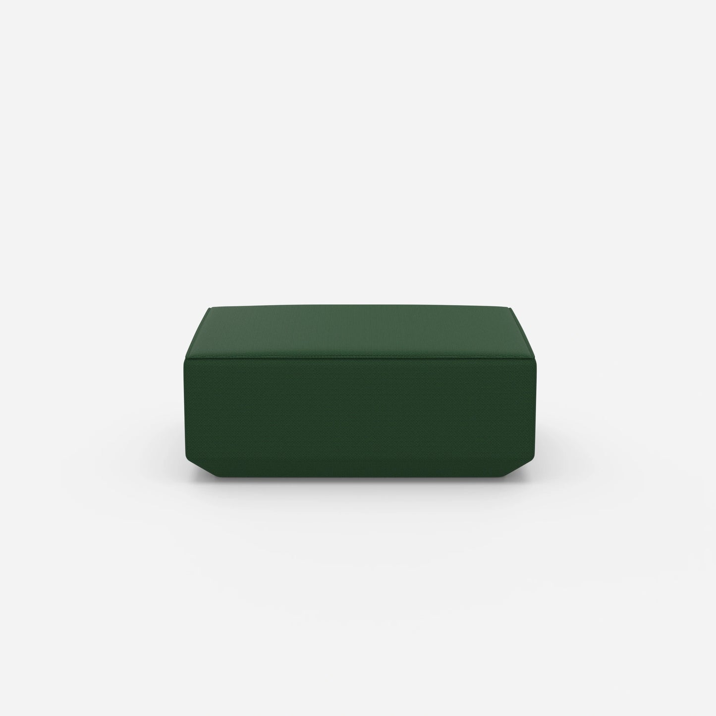 Pouf in green from the front