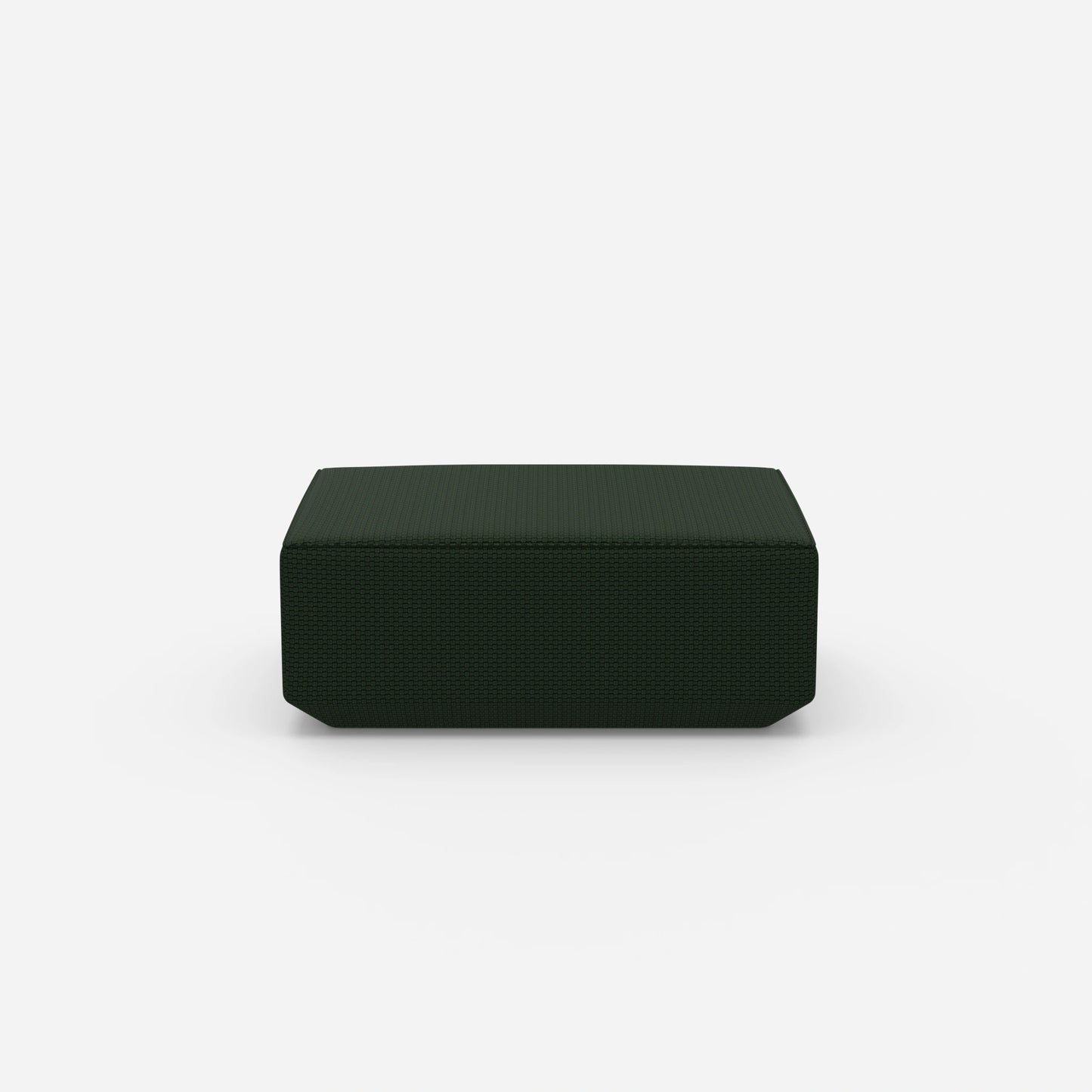 Pouf in green from the front