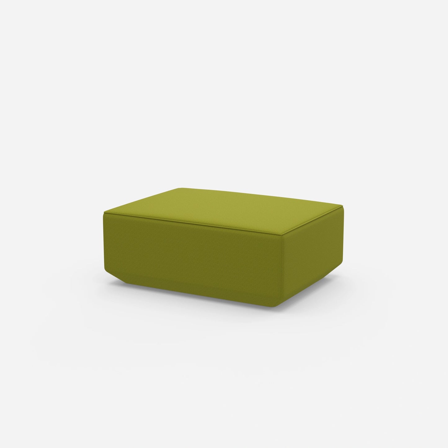 Pouf in green from the side