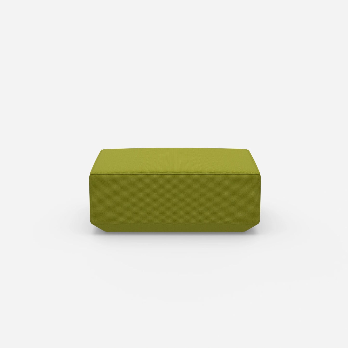 Pouf in green from the front