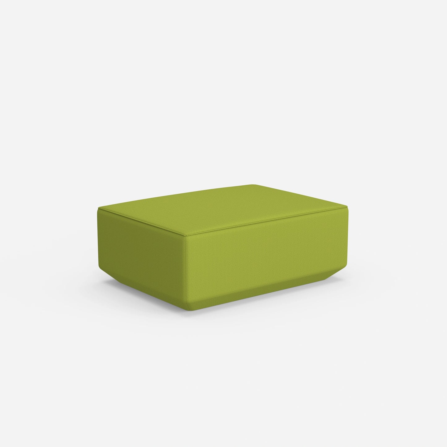 Pouf in green from behind