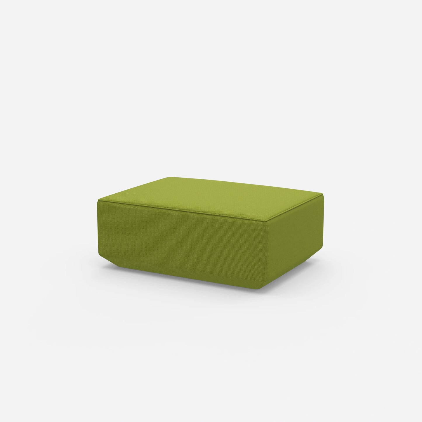 Pouf in green from the side