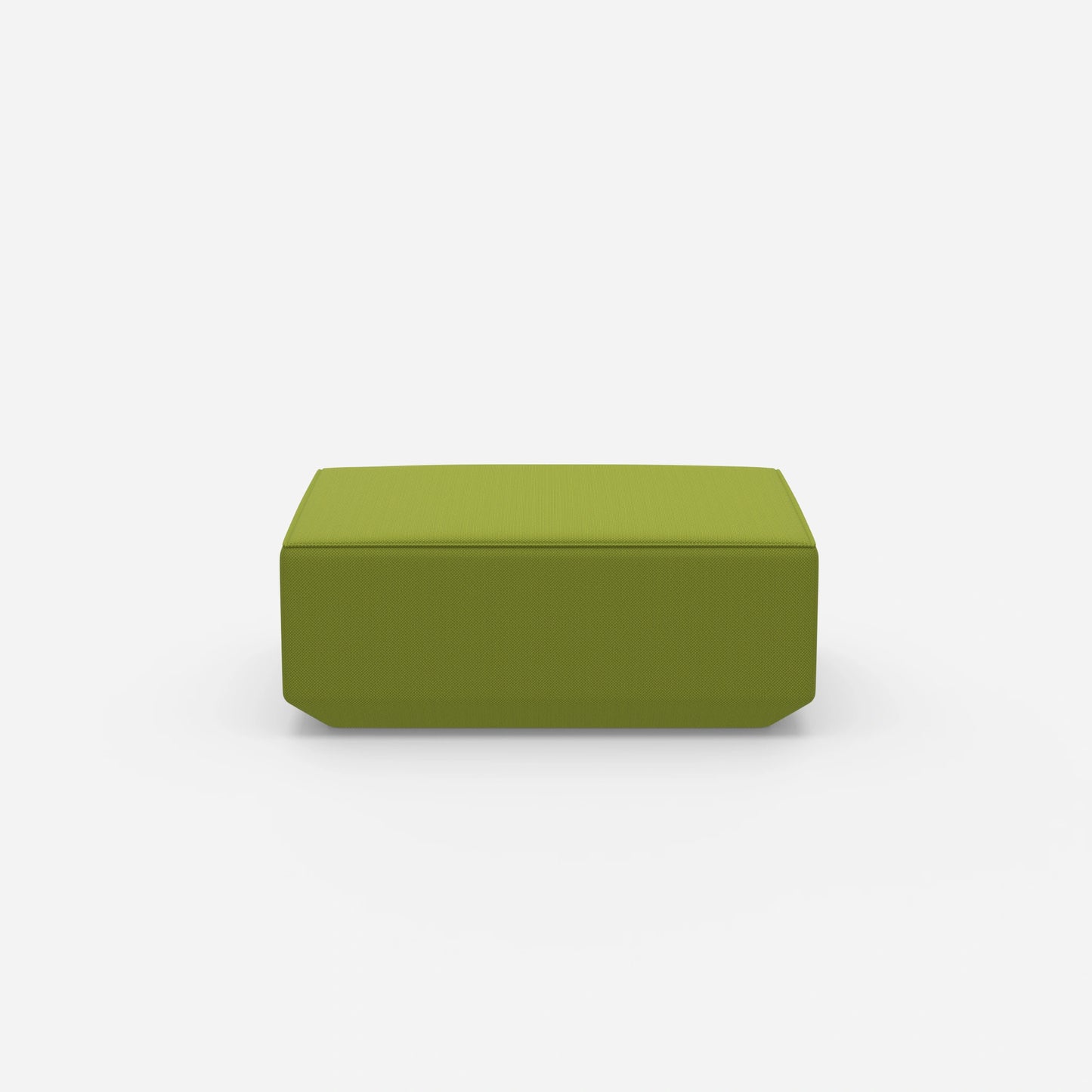 Pouf in green from the front