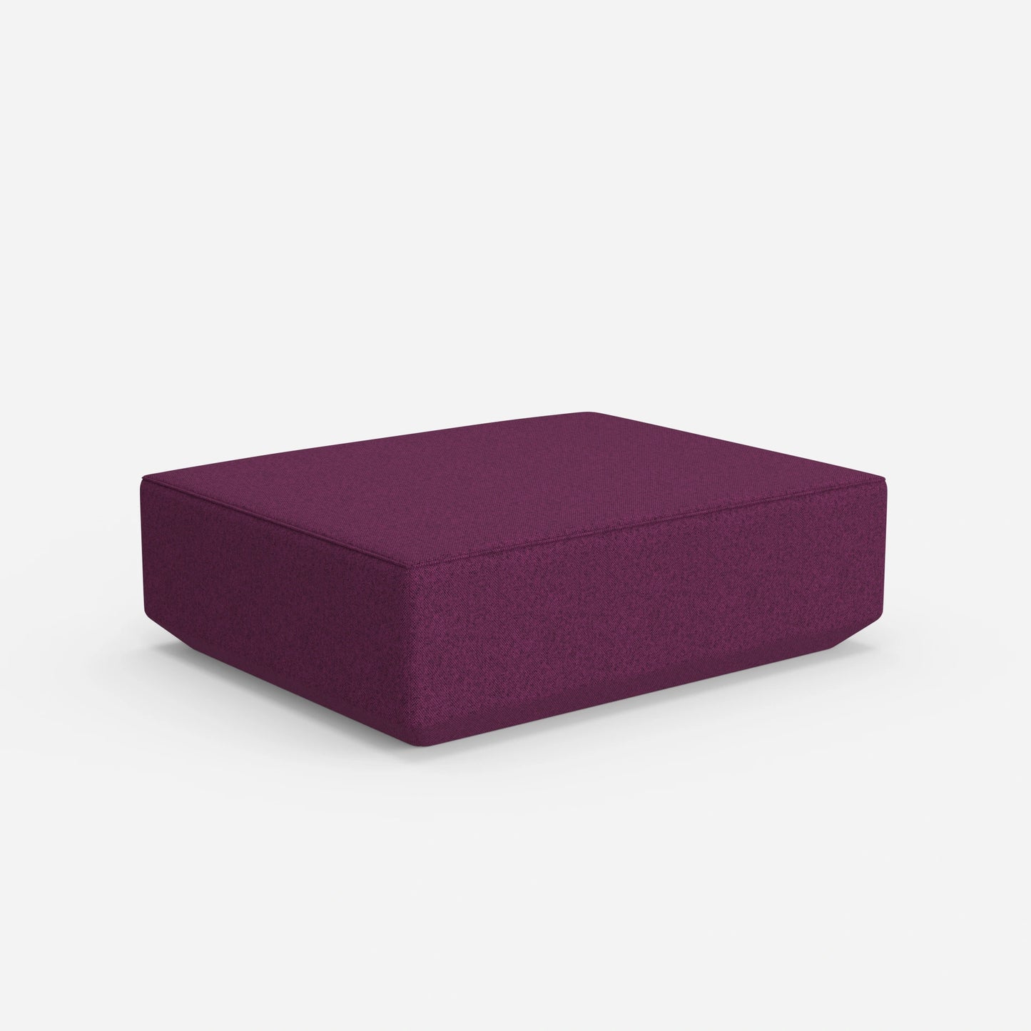 Pouf in purple from behind