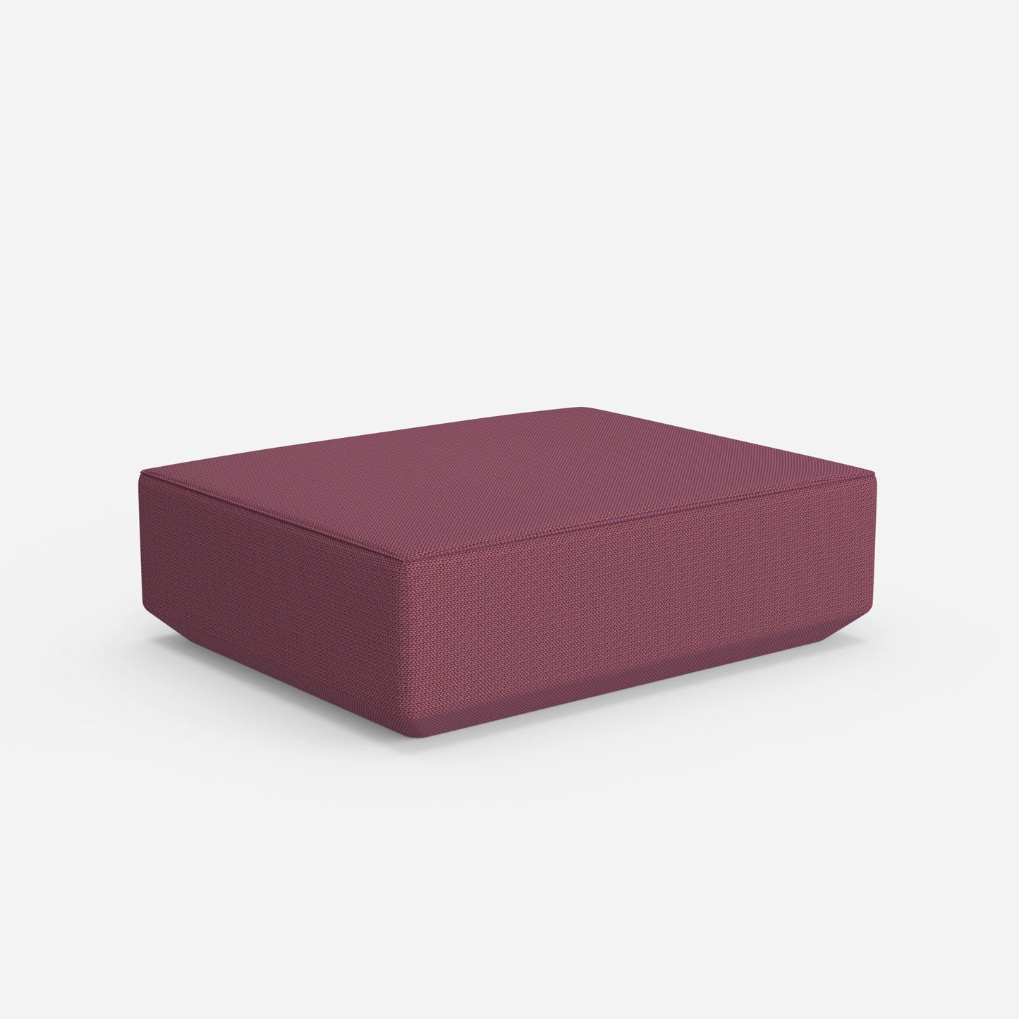 Pouf in purple from behind