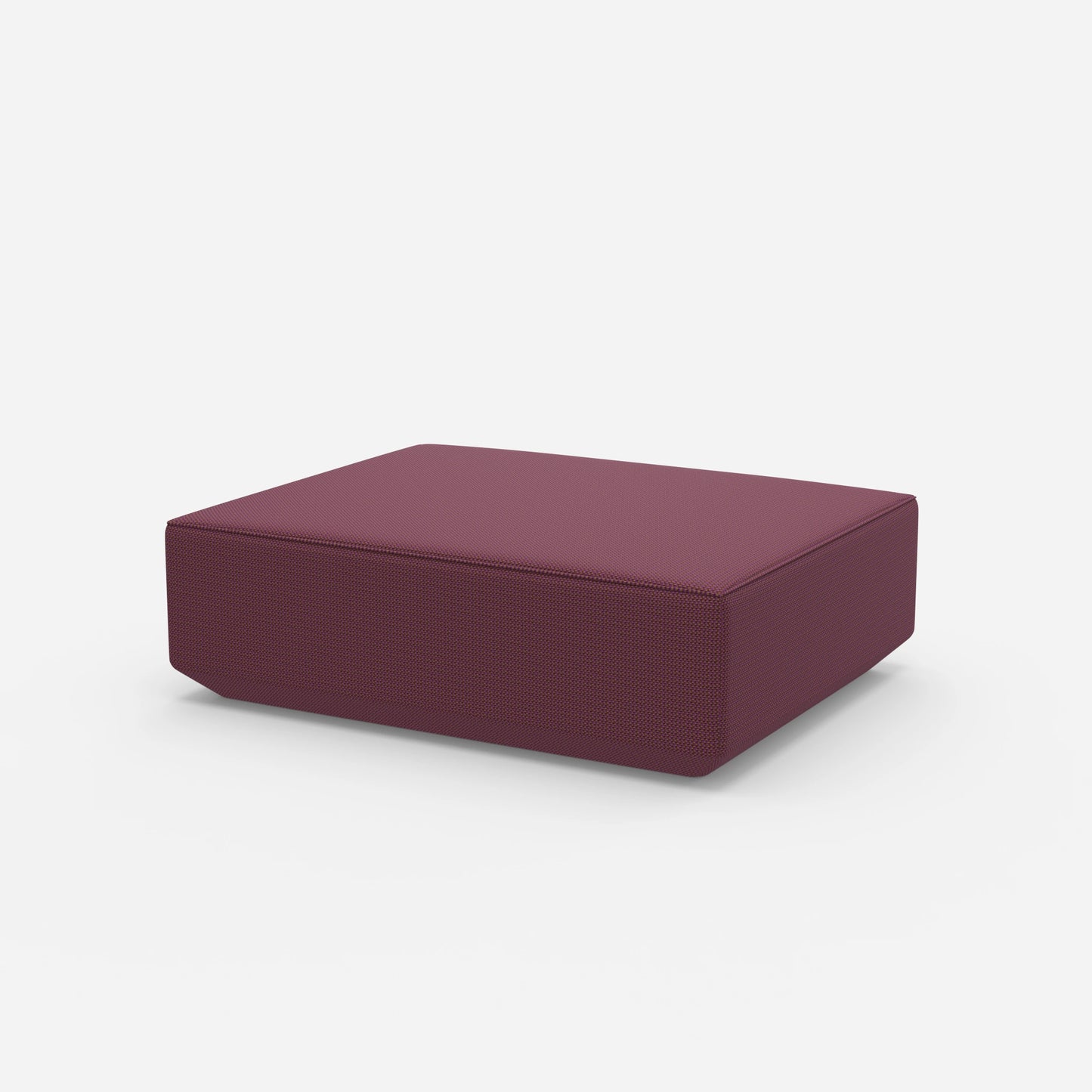 Pouf in purple from the side