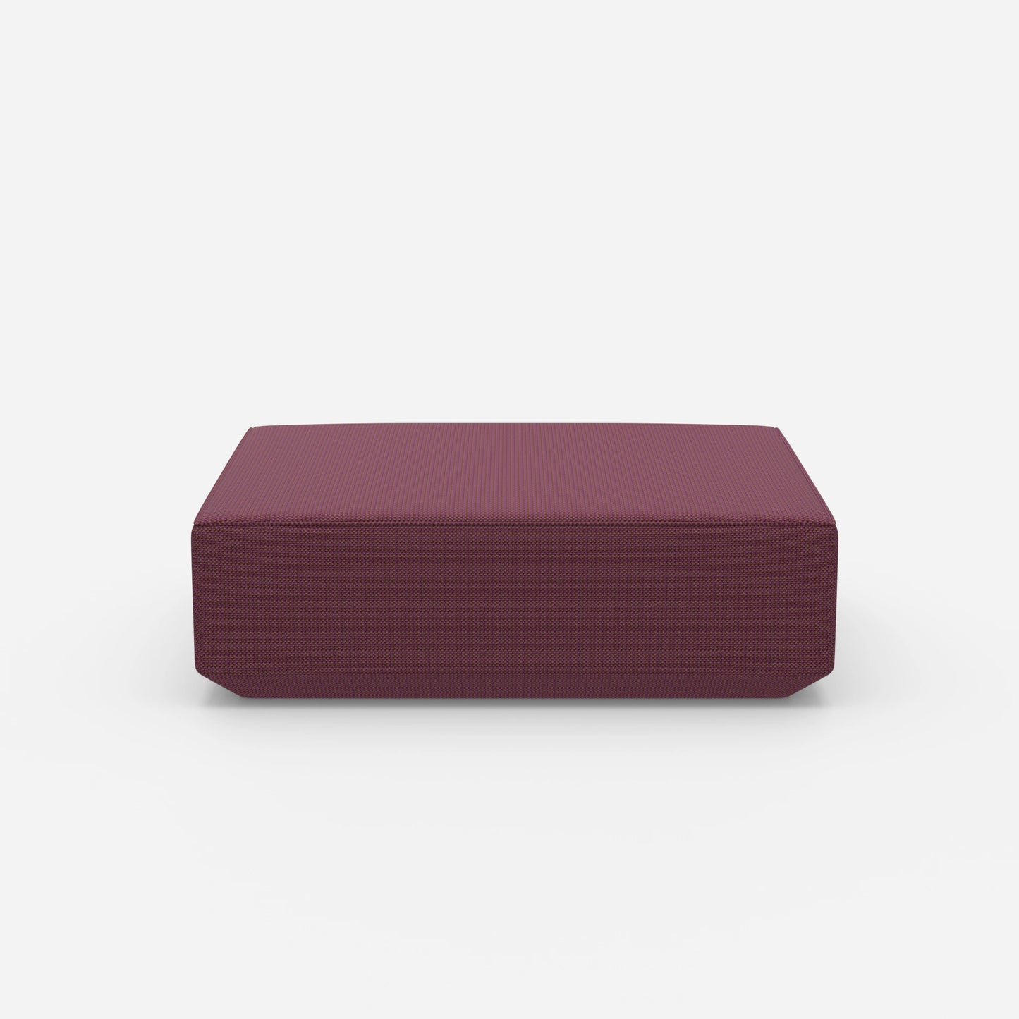 Pouf in purple from the front