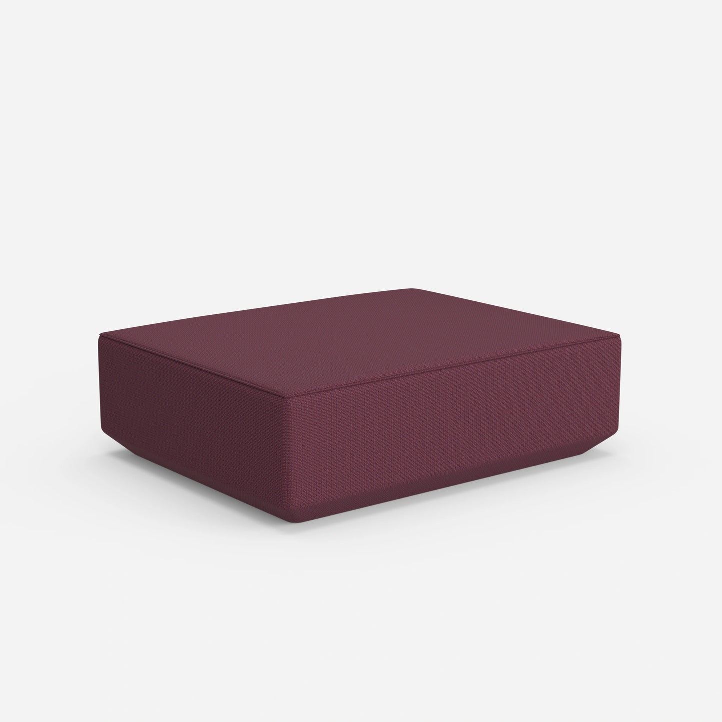 Pouf in purple from behind