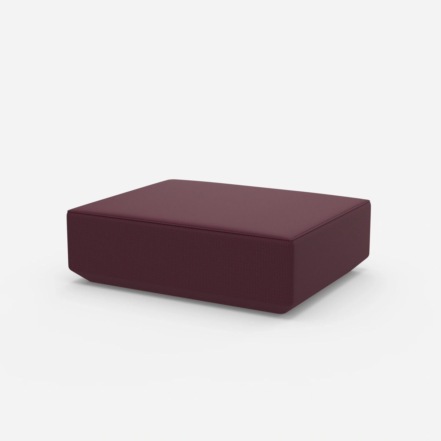 Pouf in purple from the side