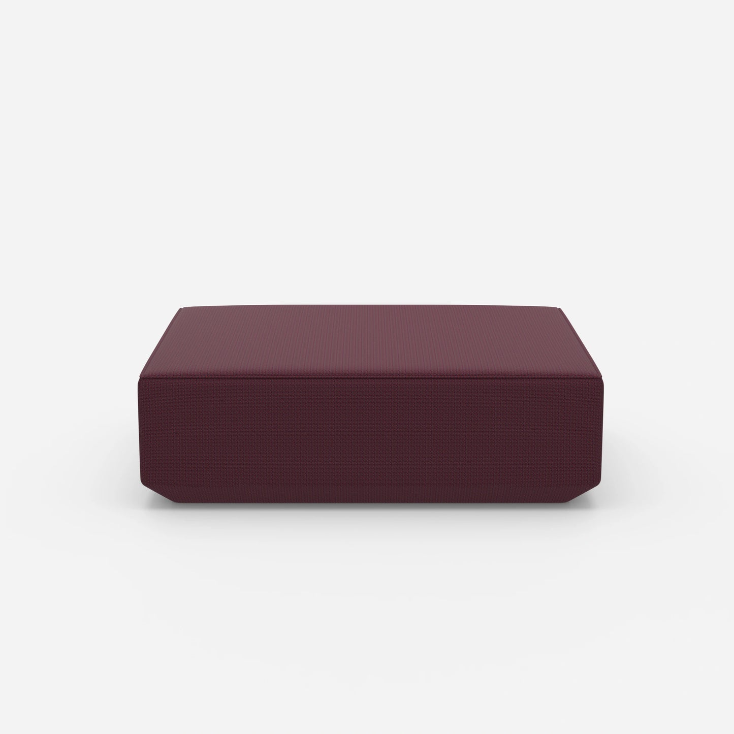 Pouf in purple from the front