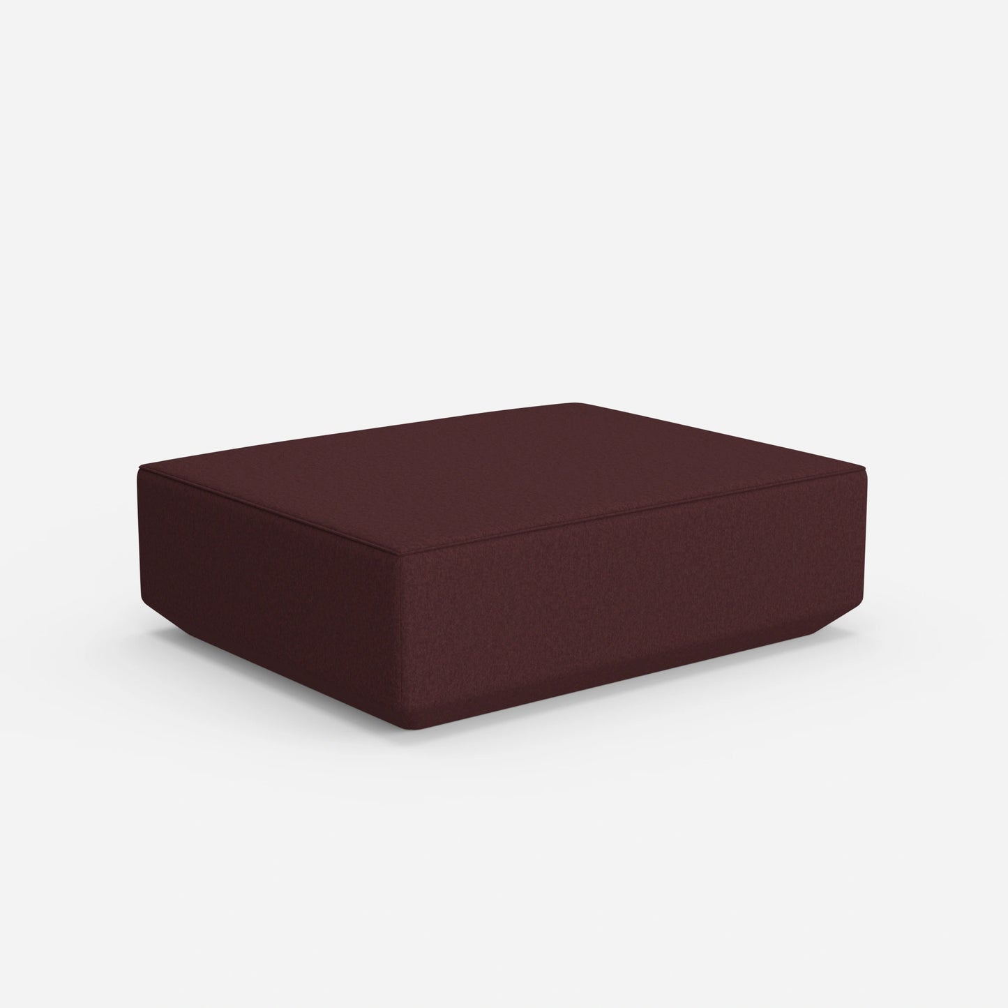 Pouf in purple from behind