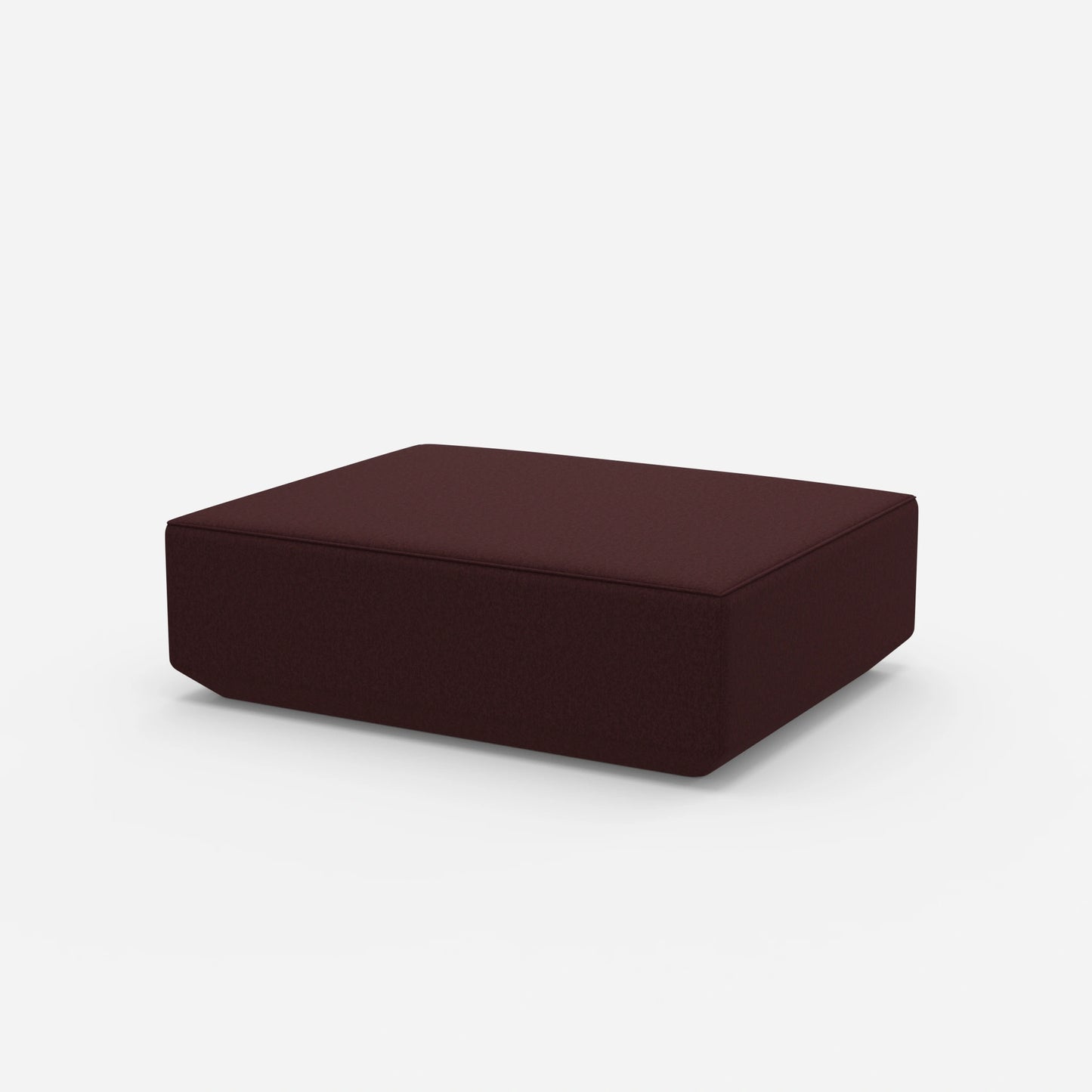 Pouf in purple from the side
