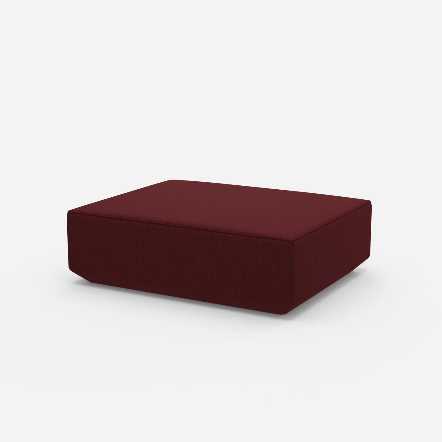 Pouf in purple from the side