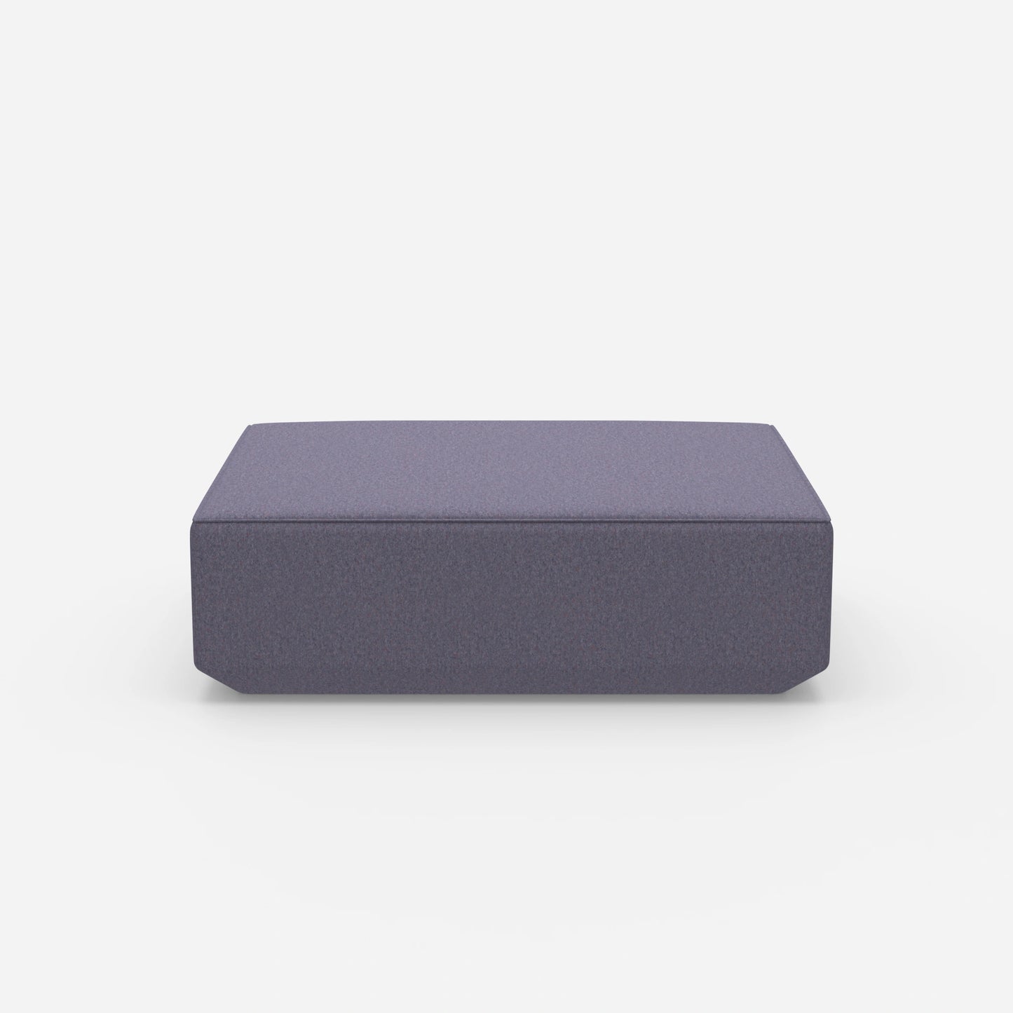 Pouf in purple from the front